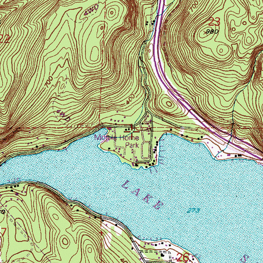 Topographic Map of Lake Samish Terrace Mobile Home Park, WA