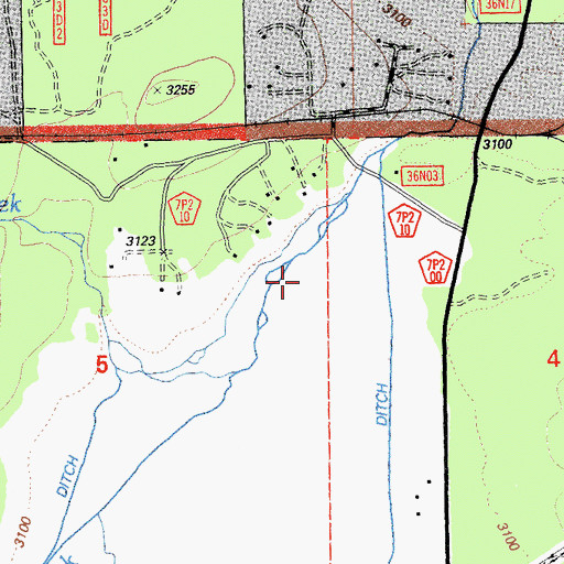 Topographic Map of Goose Valley, CA