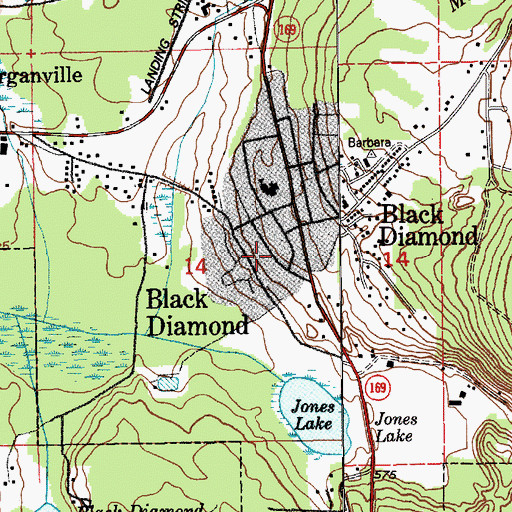 Topographic Map of Raineer View Mobile Home Community, WA