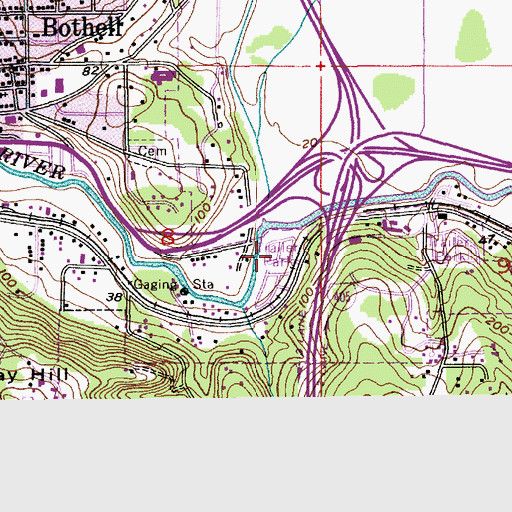 Topographic Map of Riverside Mobile Estates, WA