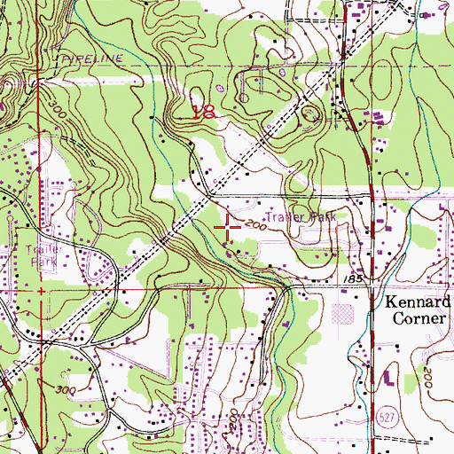 Topographic Map of Royal Coachman Mobile Home Park, WA