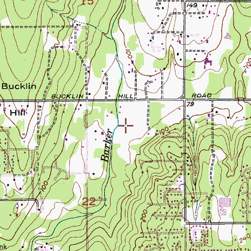 Topographic Map of Silver Creek Meadows Mobile Home Park, WA