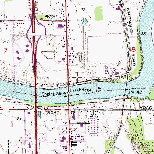 Topographic Map of Burlington Mobile Park, WA