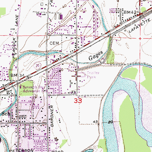 Topographic Map of Country Mobile Home Court, WA