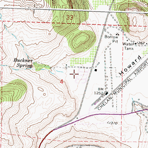 Topographic Map of Apple Acres Mobile Village, WA