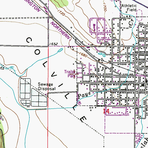 Topographic Map of Gardners Mobile Home Park, WA