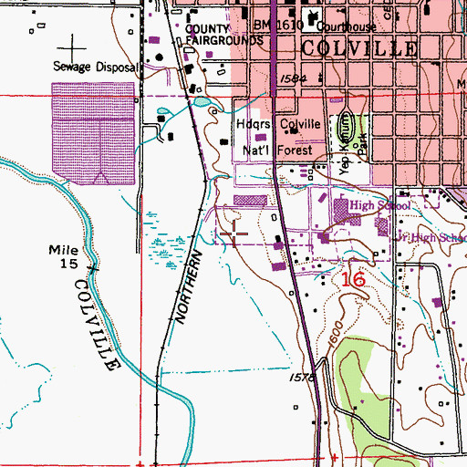 Topographic Map of Mobile Ranch Park, WA