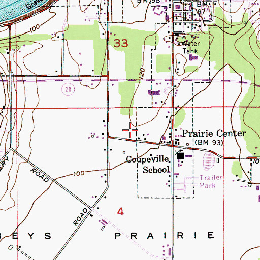 Topographic Map of Terry Mobile Park, WA