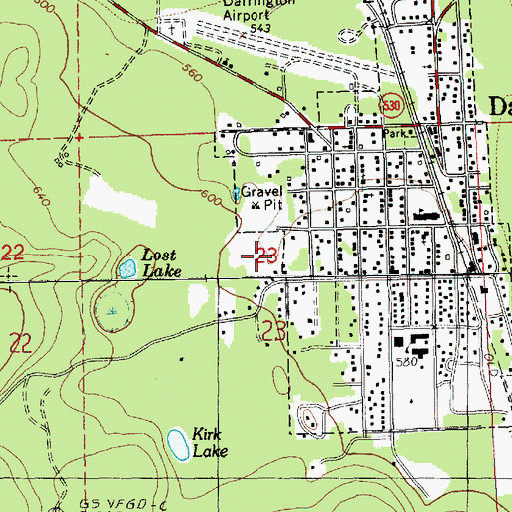 Topographic Map of Cascade Kamloops Trout Farm Mobile Home Park, WA