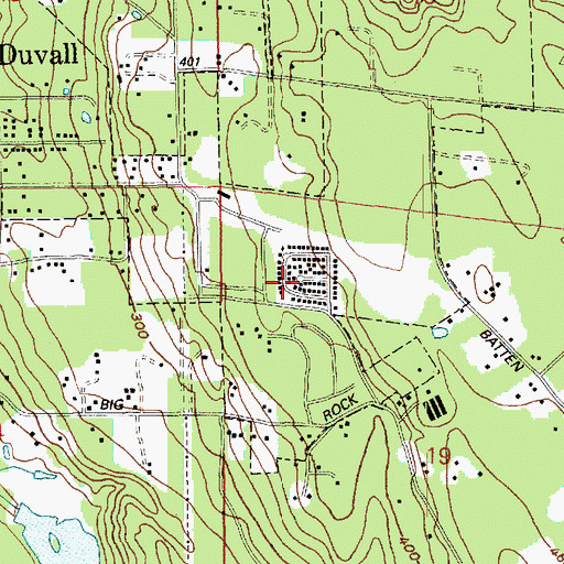 Topographic Map of Duvall Highland Mobile Home Park, WA