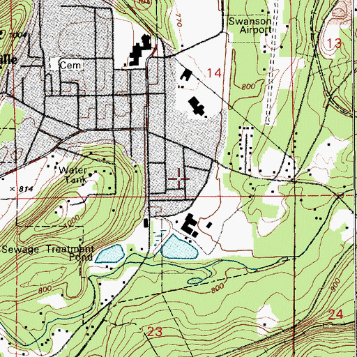Topographic Map of Country Lane Mobile Home Park, WA