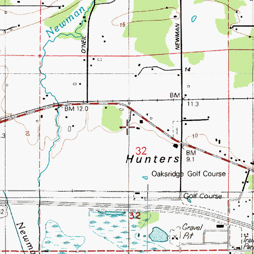 Topographic Map of Oak Acres Mobile Home Park, WA