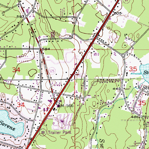 Topographic Map of Atlasta Mobile Park, WA