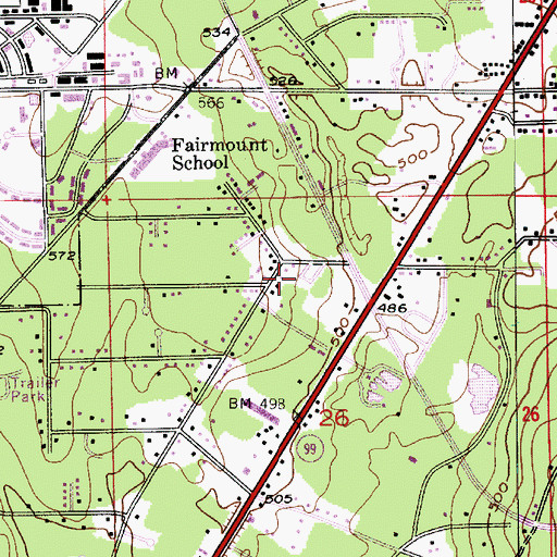Topographic Map of Avondale Mobile Home Park, WA