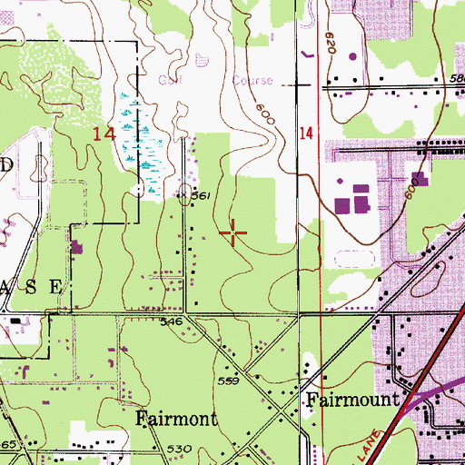 Topographic Map of Fairway Estates Senior Mobile Home Park, WA