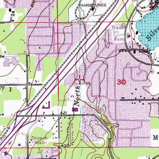 Topographic Map of Freeway Place Mobile Home Park, WA