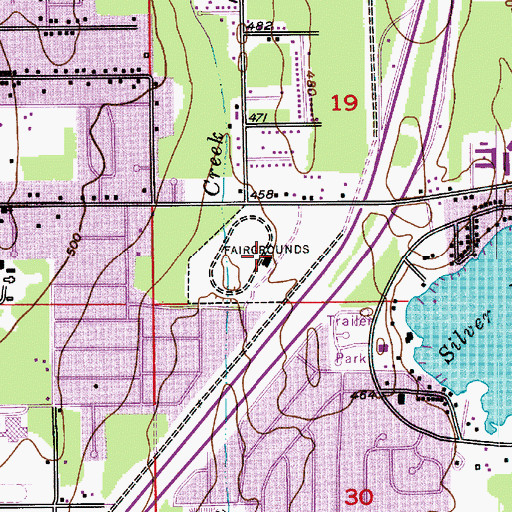 Topographic Map of Lago de Plata Villa Mobile Home Park, WA