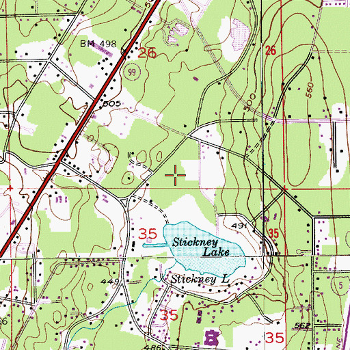 Topographic Map of Lake Stickney Mobile Home Park, WA