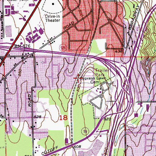 Topographic Map of Mobile Country Club, WA