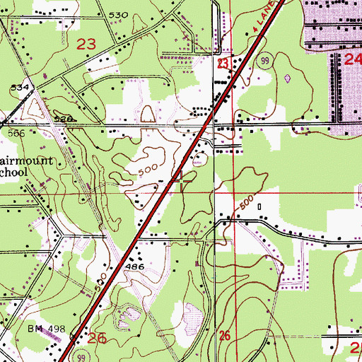 Topographic Map of Shady Lawn Mobile Home Park, WA