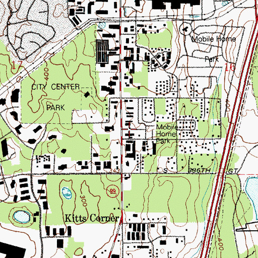Topographic Map of Charwood Mobile Home Park, WA
