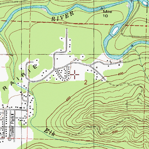 Topographic Map of Elk Creek Mobile Home Park, WA