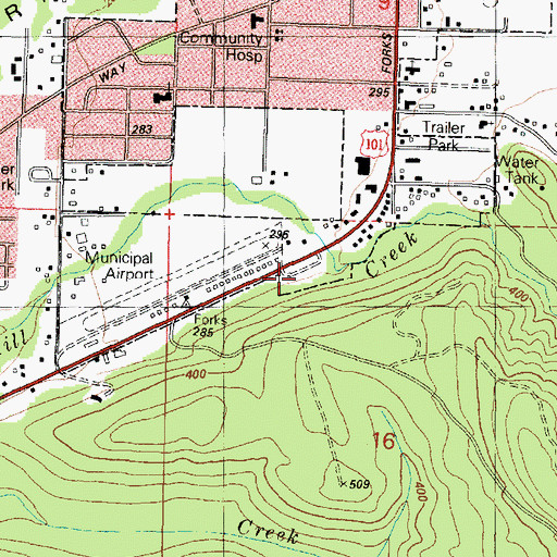 Topographic Map of Rain Forest Mobile Home Park, WA