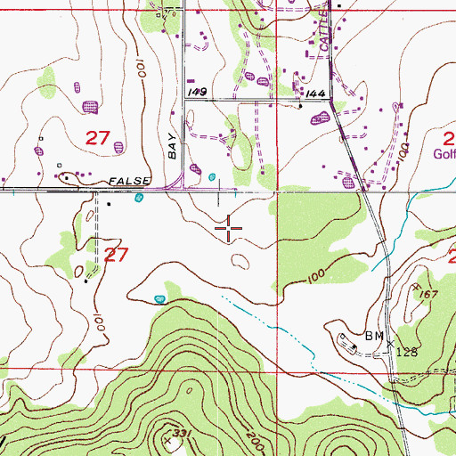 Topographic Map of Oaks Mobile Home Park, WA