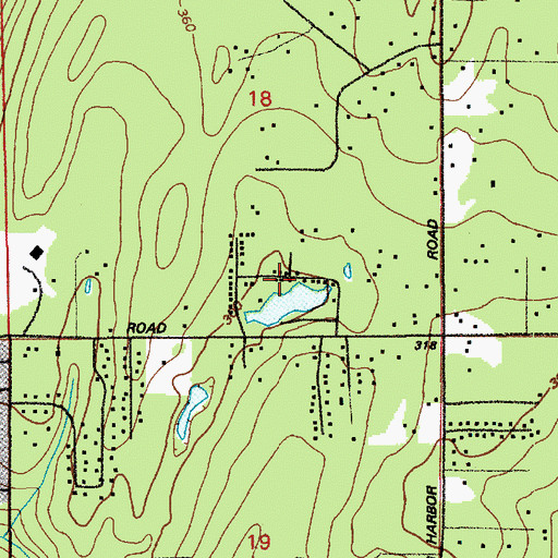 Topographic Map of The Lakes Mobile Home Park, WA