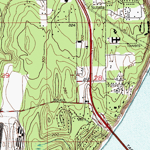 Topographic Map of West Anchor Mobile Home Park, WA