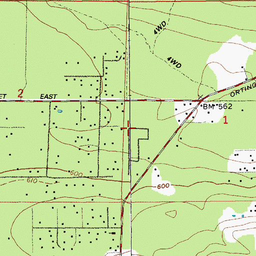 Topographic Map of Deer Run Mobile Home Park, WA