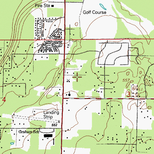 Topographic Map of Evergreen Ridge Mobile Home Park, WA