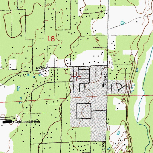 Topographic Map of Golden Horseshoe Mobile Home Park, WA