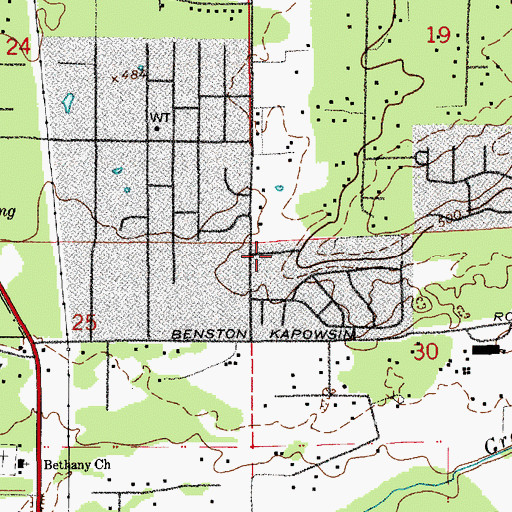 Topographic Map of Little Cedars Mobile Home Park, WA