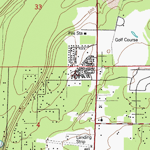 Topographic Map of Meridian Terrace Mobile Manor, WA