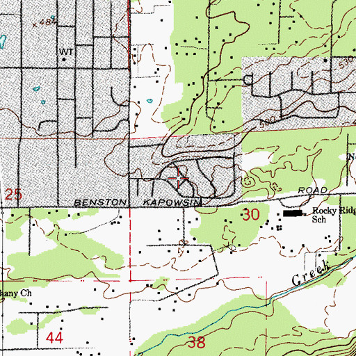 Topographic Map of Parklane Mobile Estates, WA