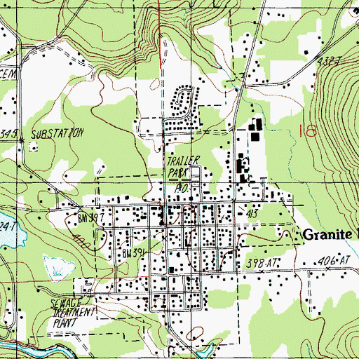 Topographic Map of Pilchuck Mobile Park, WA