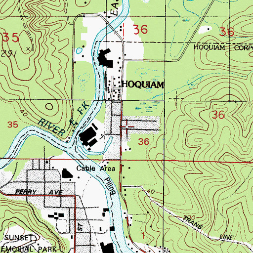 Topographic Map of Rosewood Manor Mobile Home Park, WA
