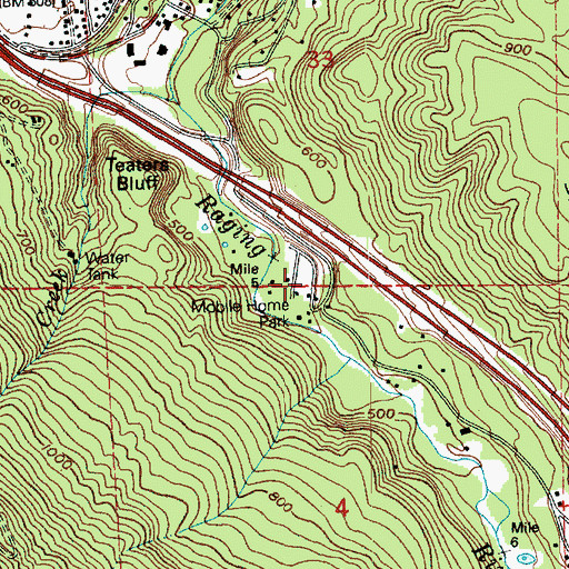 Topographic Map of Alpine Mobile Manor, WA