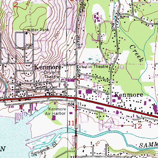 Topographic Map of Lakewood Mobile Home Park, WA