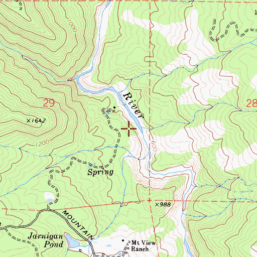 Topographic Map of Graham Creek, CA