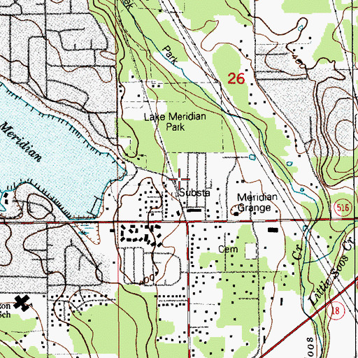 Topographic Map of Cascade Mobile Villa, WA
