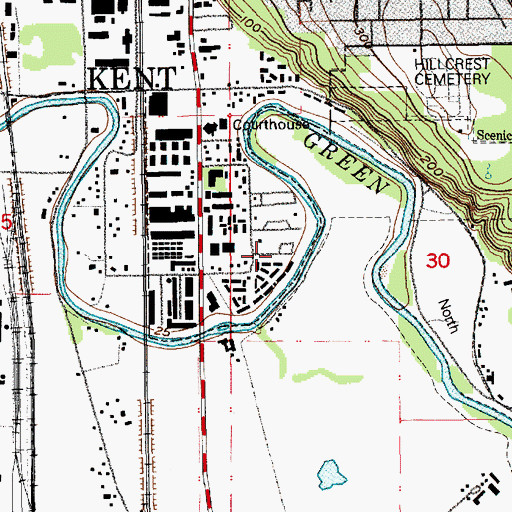 Topographic Map of Maple Lane Mobile Home Court, WA
