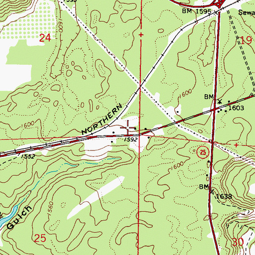 Topographic Map of Mountain View Mobile Home Park, WA