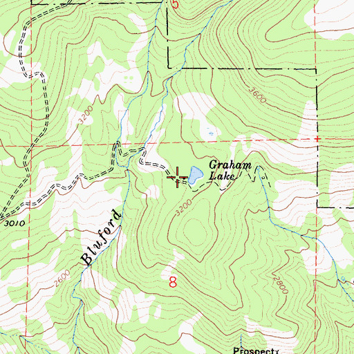 Topographic Map of Graham Lake, CA