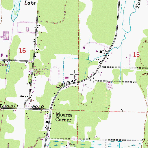 Topographic Map of El Mar Estates Mobile Home Park, WA