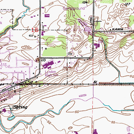 Topographic Map of Dodson Mobile Home Park, WA