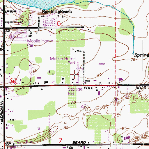 Topographic Map of Royal Coachman Mobile Estates, WA