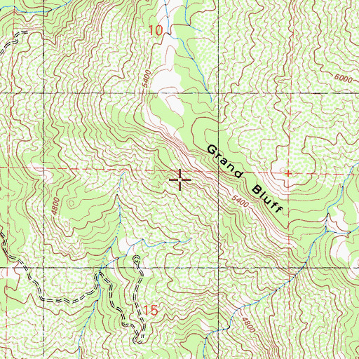 Topographic Map of Grand Bluff, CA