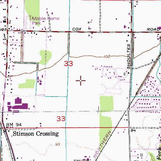 Topographic Map of Emerald Hills Estates Mobile Home Park, WA